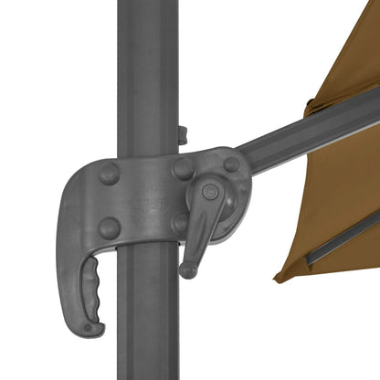 Garden Parasol | Taupe | Aluminium, Steel, Plastic | 3 x 3 m
