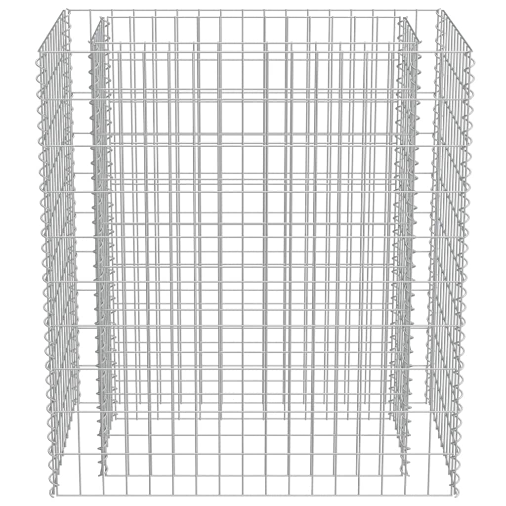 Gabion Raised Bed Silver Galvanized Steel 35.4x19.7x39.4 in