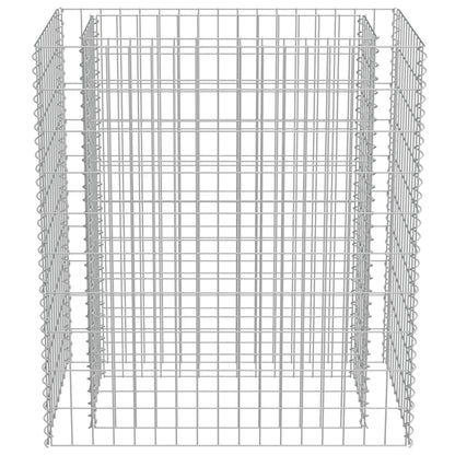 Gabion Raised Bed Silver Galvanized Steel 35.4x19.7x39.4 in