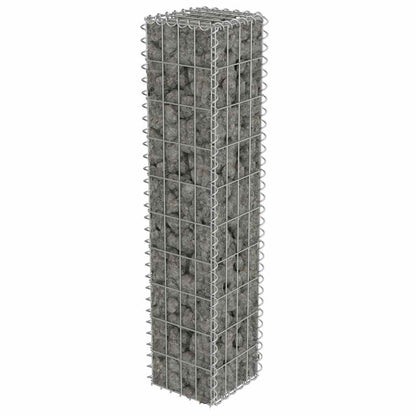 Gabion Wall with Covers Galvanised Steel 20x20x100 cm