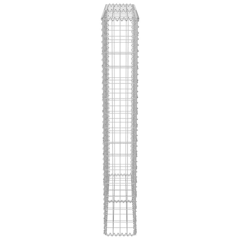 Gabion Wall with Covers Galvanised Steel 100x20x150 cm