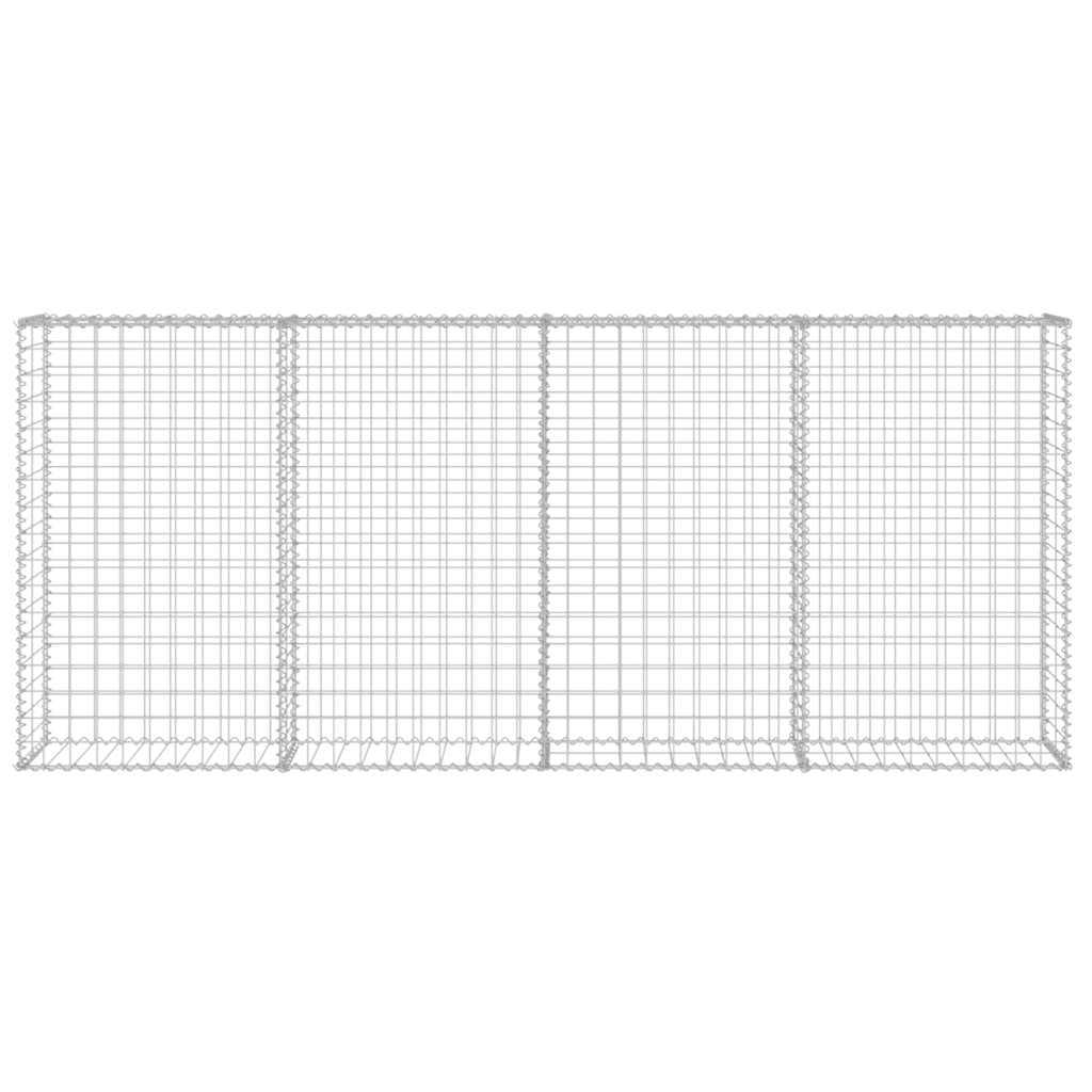 Gabion Wall with Covers Galvanised Steel 200x20x85 cm