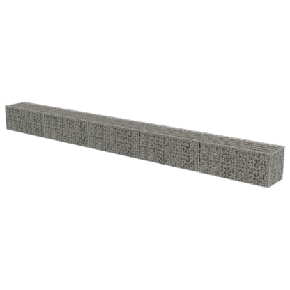 Gabion Wall with Covers Galvanized Steel 236"x19.7"x19.7"