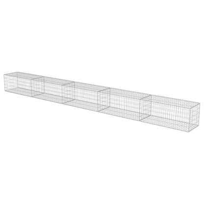 Gabion Wall with Covers Galvanized Steel 236"x19.7"x19.7"