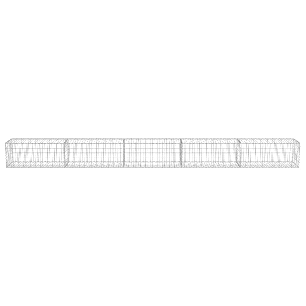 Gabion Wall with Covers Galvanized Steel 236"x19.7"x19.7"