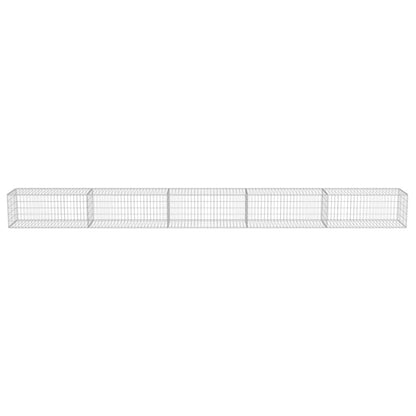Gabion Wall with Covers Galvanized Steel 236"x19.7"x19.7"