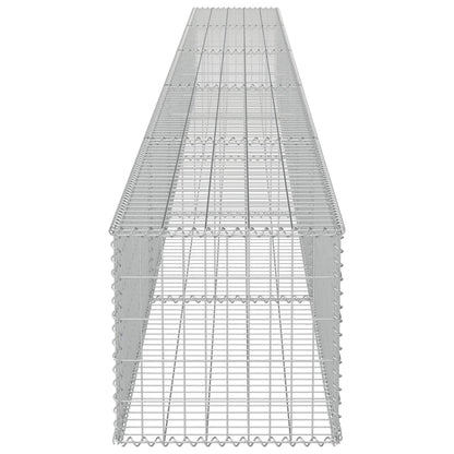 Gabion Wall with Covers Galvanized Steel 236"x19.7"x19.7"