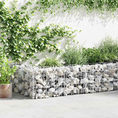 Gabion Wall with Covers Galvanized Steel 236"x19.7"x19.7"