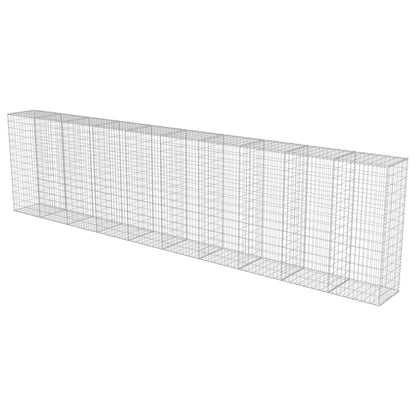 Gabion Wall with Covers Galvanized Steel 236"x19.7"x59"