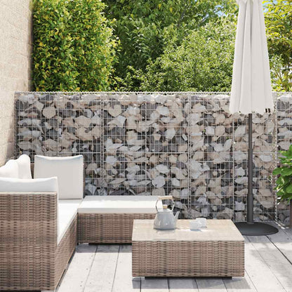 Gabion Wall with Covers Galvanized Steel 236"x19.7"x59"