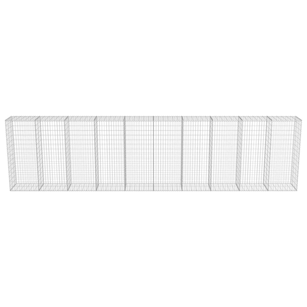 Gabion Wall with Covers Galvanized Steel 236"x19.7"x59"