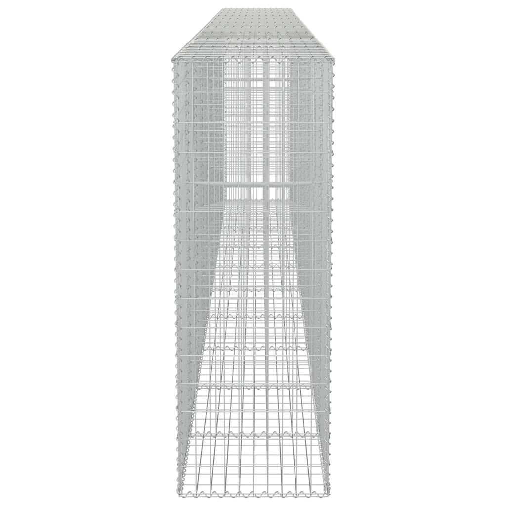 Gabion Wall with Covers Galvanized Steel 236"x19.7"x59"