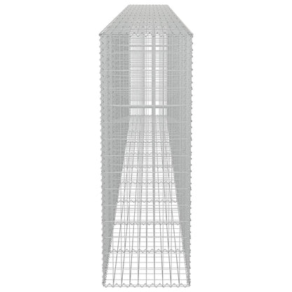 Gabion Wall with Covers Galvanized Steel 236"x19.7"x59"