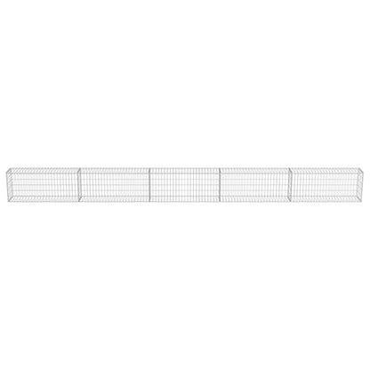 Gabion Wall with Covers Galvanised Steel 600x30x50 cm