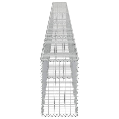 Gabion Wall with Covers Galvanised Steel 600x30x50 cm