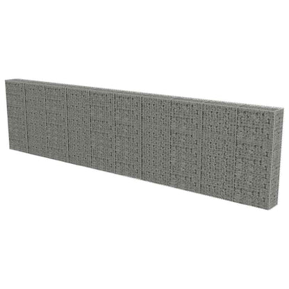 Gabion Wall with Covers Galvanized Steel 236"x11.8"x59"
