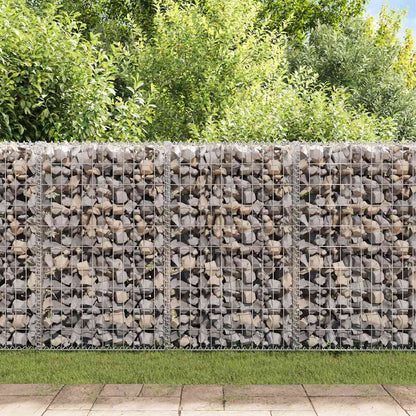 Gabion Wall with Covers Galvanized Steel 354"x19.7"x39.4
