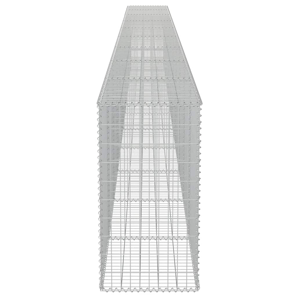 Gabion Wall with Covers Galvanized Steel 354"x19.7"x39.4