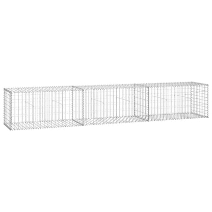 Gabion Wall with Covers Galvanised Steel 300x50x50 cm