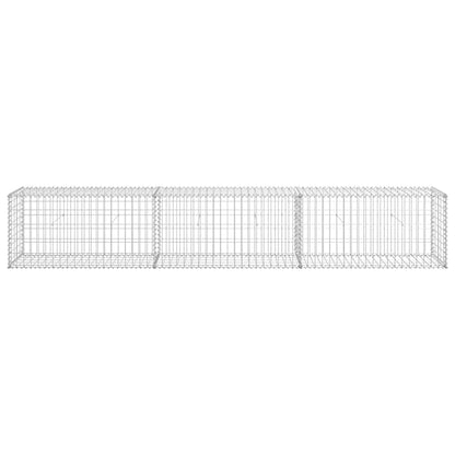 Gabion Wall with Covers Galvanised Steel 300x50x50 cm