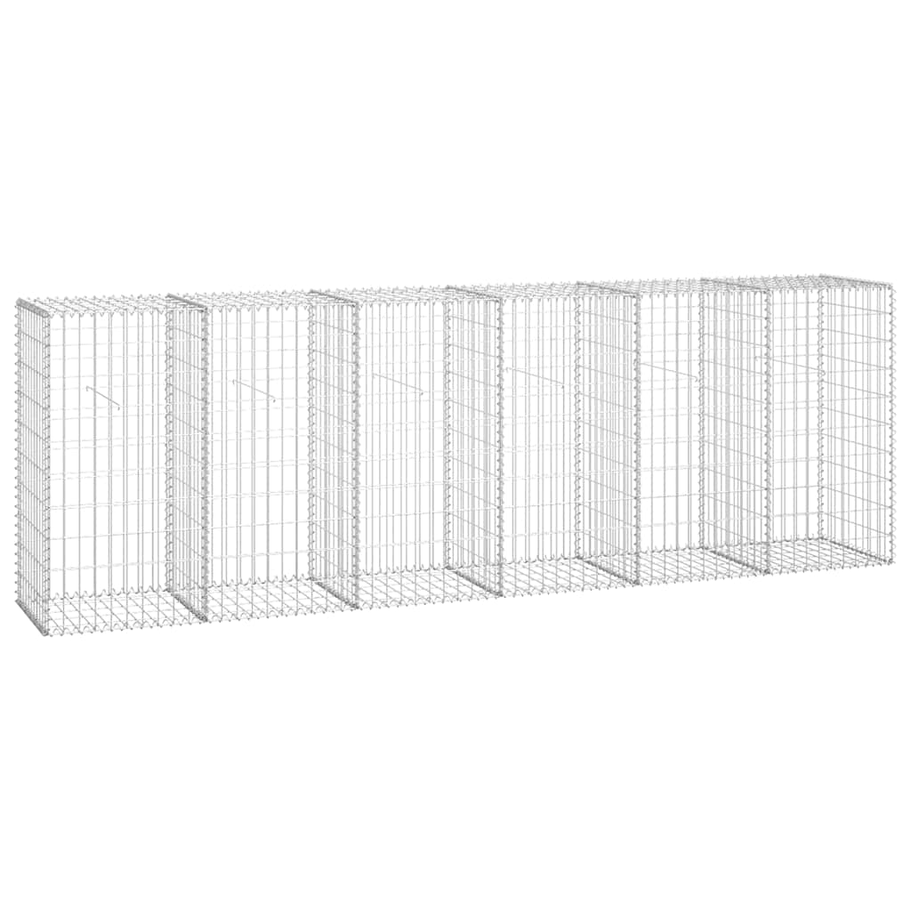 Gabion Wall with Covers Galvanized Steel 118"x19.7"x39.4