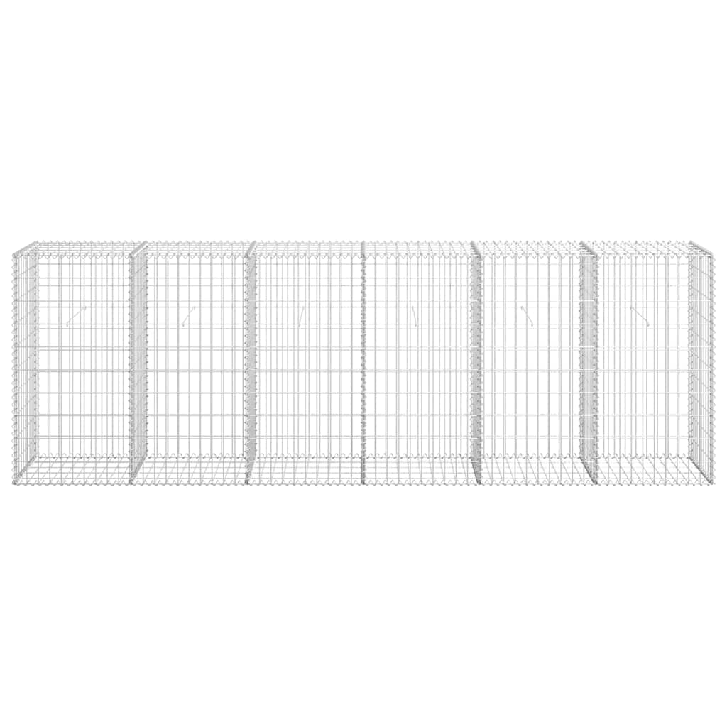 Gabion Wall with Covers Galvanized Steel 118"x19.7"x39.4