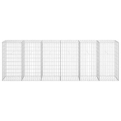 Gabion Wall with Covers Galvanized Steel 118"x19.7"x39.4