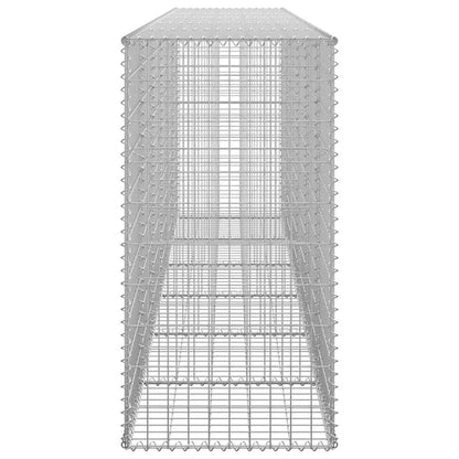 Gabion Wall with Covers Galvanized Steel 118"x19.7"x39.4