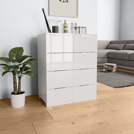 Sideboard | High Gloss White | Engineered wood with high gloss finish