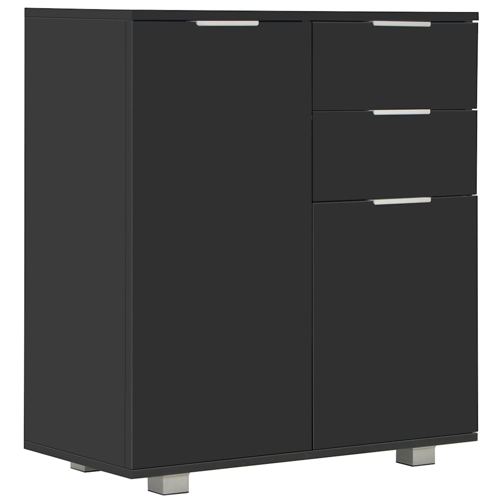 Sideboard | Black | Engineered Wood | 71 x 35 x 80 cm | Sideboard