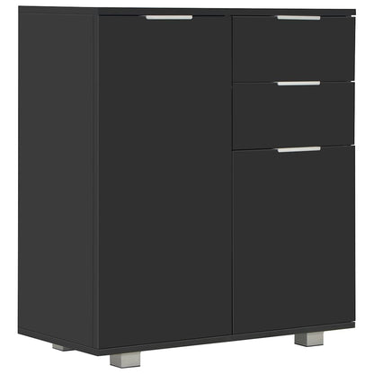 Sideboard | Black | Engineered Wood | 71 x 35 x 80 cm | Sideboard