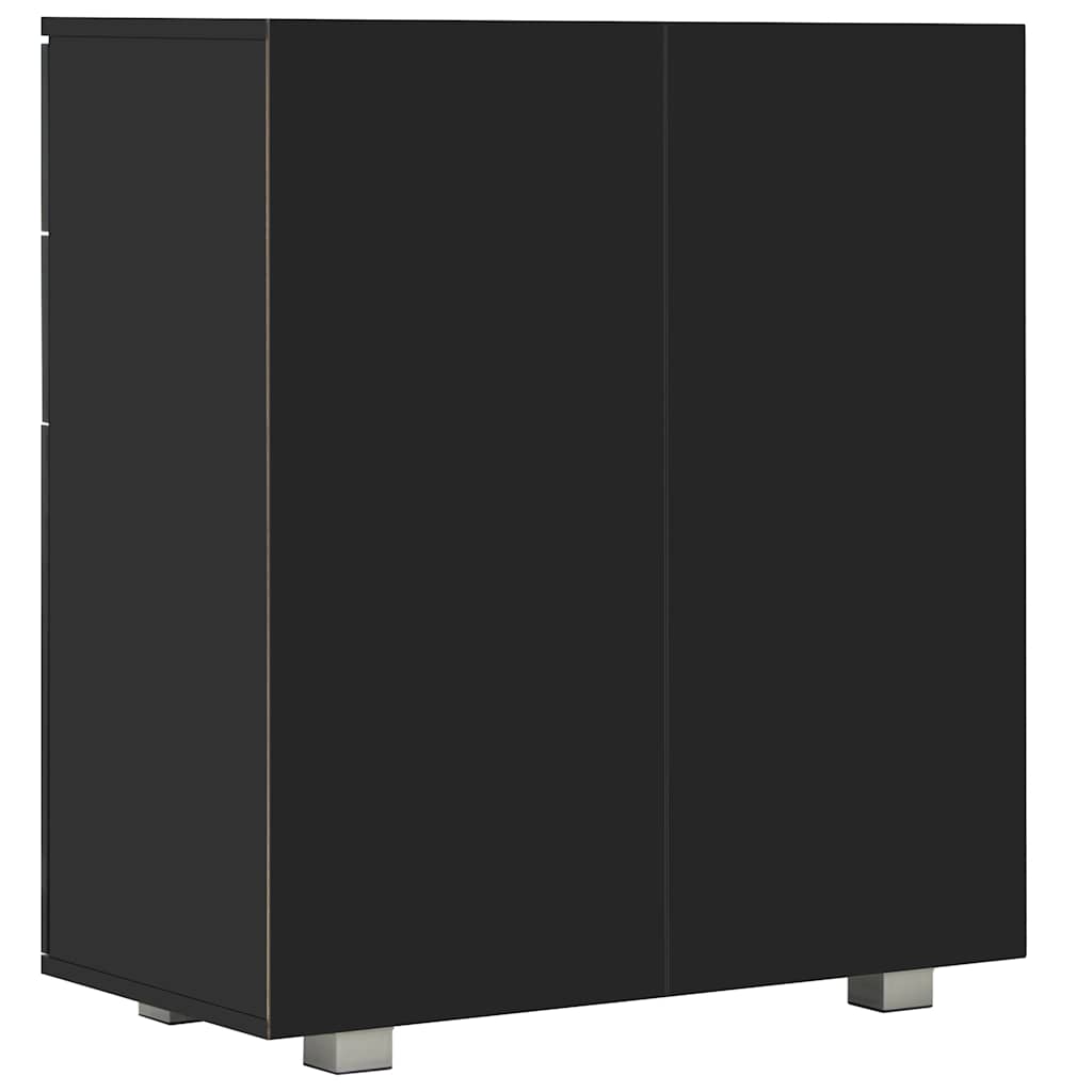 Sideboard | Black | Engineered Wood | 71 x 35 x 80 cm | Sideboard
