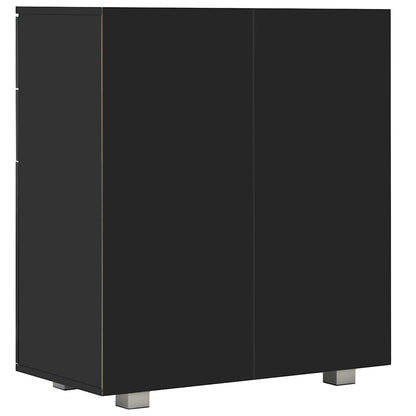 Sideboard | Black | Engineered Wood | 71 x 35 x 80 cm | Sideboard