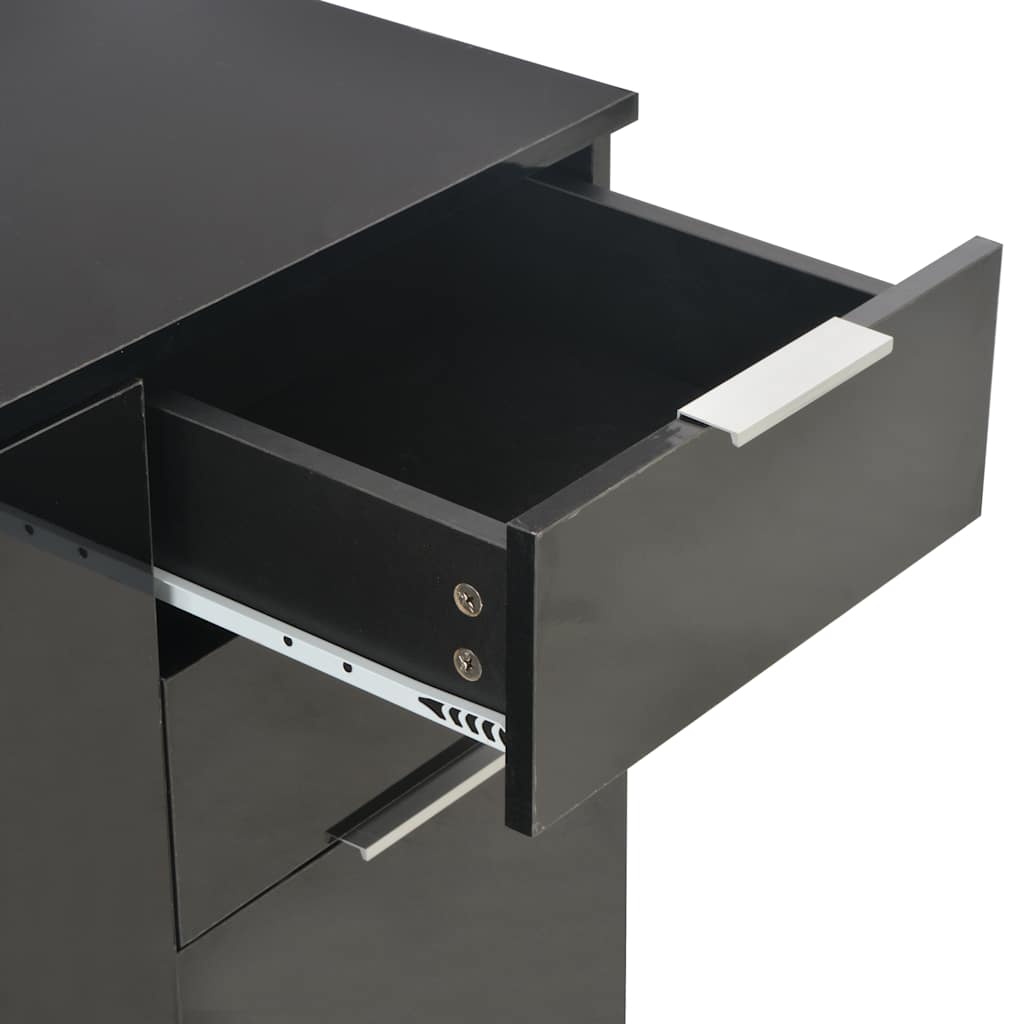 Sideboard | Black | Engineered Wood | 71 x 35 x 80 cm | Sideboard