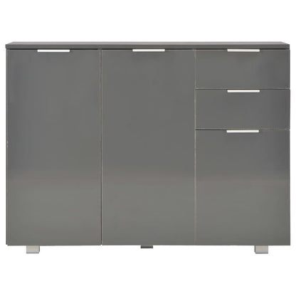 Sideboard High Gloss Grey 107x35x80.5 cm