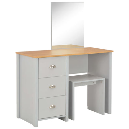 Dressing Table | Grey, Natural wood | Engineered wood with melamine