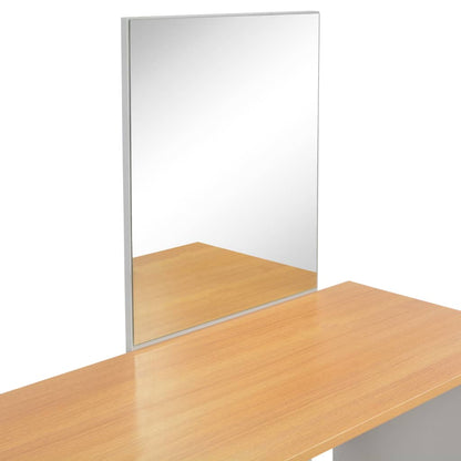 Dressing Table | Grey, Natural wood | Engineered wood with melamine