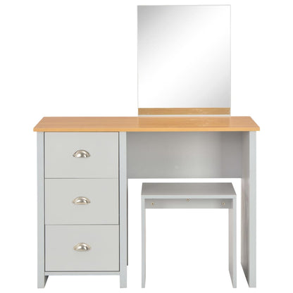 Dressing Table | Grey, Natural wood | Engineered wood with melamine