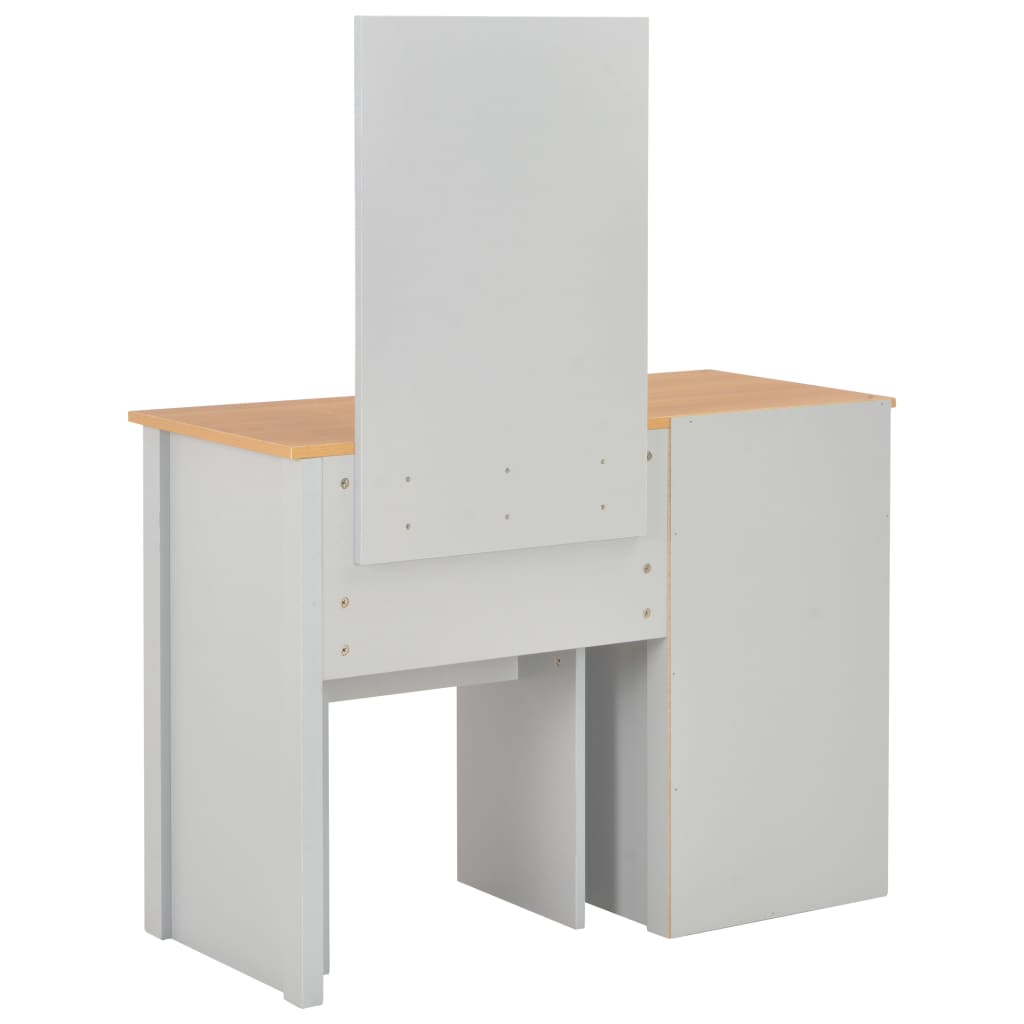 Dressing Table | Grey, Natural wood | Engineered wood with melamine