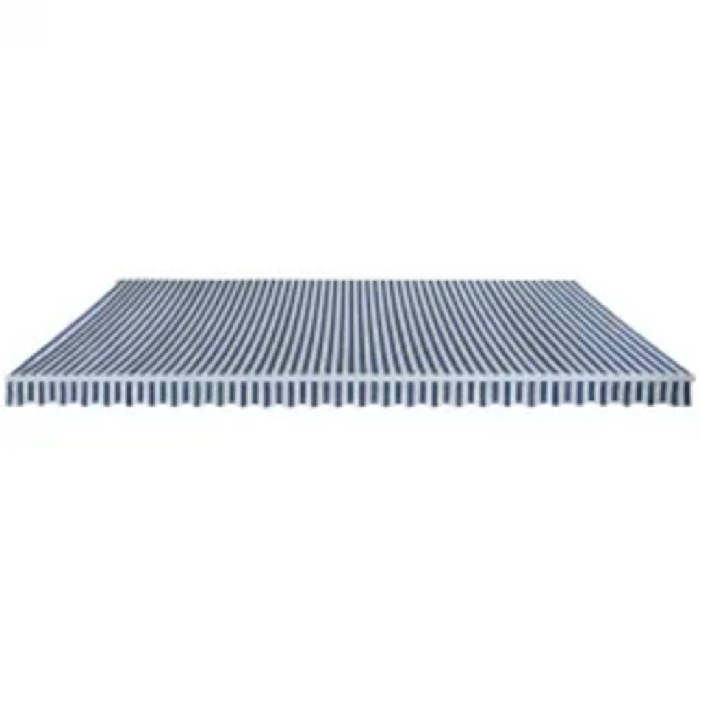 Folding Awning Manual Operated 600 cm Blue/White