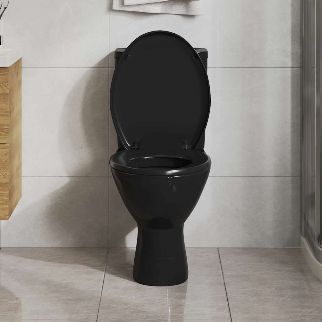 Soft-close Toilet Seat with Quick-release Design Black