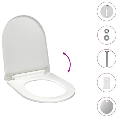 Soft-close Toilet Seat with Quick-release Design White