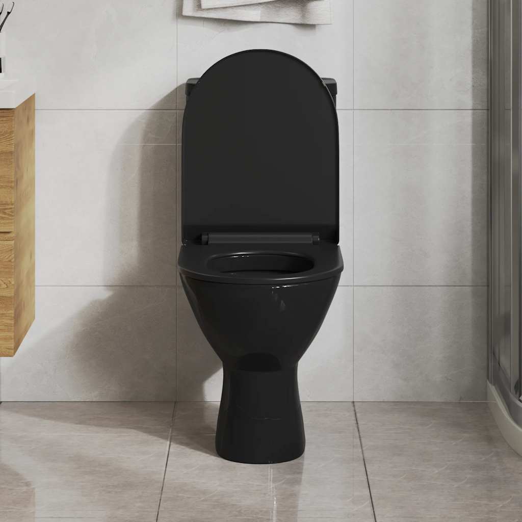 Soft-close Toilet Seat with Quick-release Design Black
