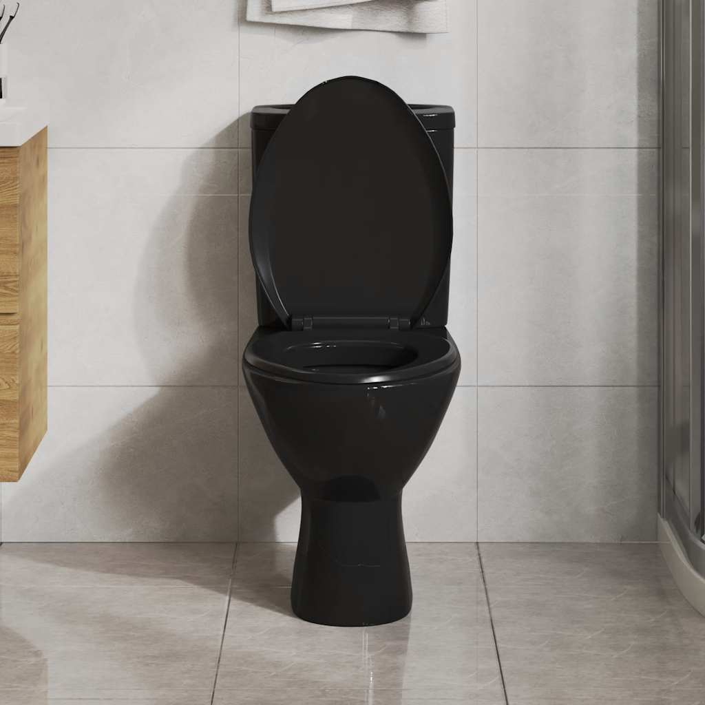Soft-close Toilet Seat with Quick-release Design Black