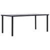 Dining Table Black and Concrete Grey 200x100x75 cm MDF