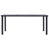 Dining Table Black and Concrete Grey 200x100x75 cm MDF