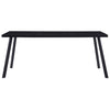 Dining Table Black 160x80x75 cm Tempered Glass