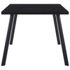 Dining Table Black 160x80x75 cm Tempered Glass