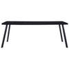 Dining Table Black 200x100x75 cm Tempered Glass