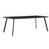 Dining Table Black 200x100x75 cm Tempered Glass
